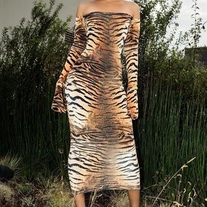 Tiger print Dress The Rxch